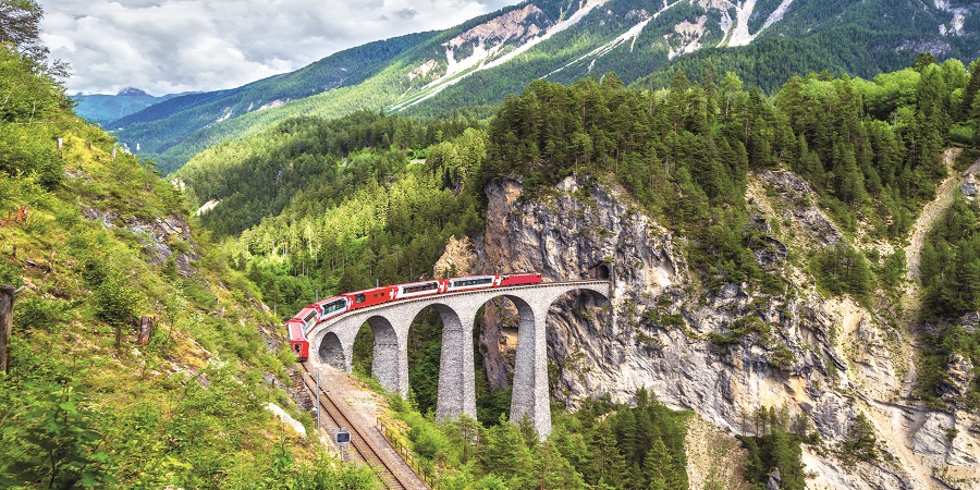 Travelling on the iconic Glacier Express