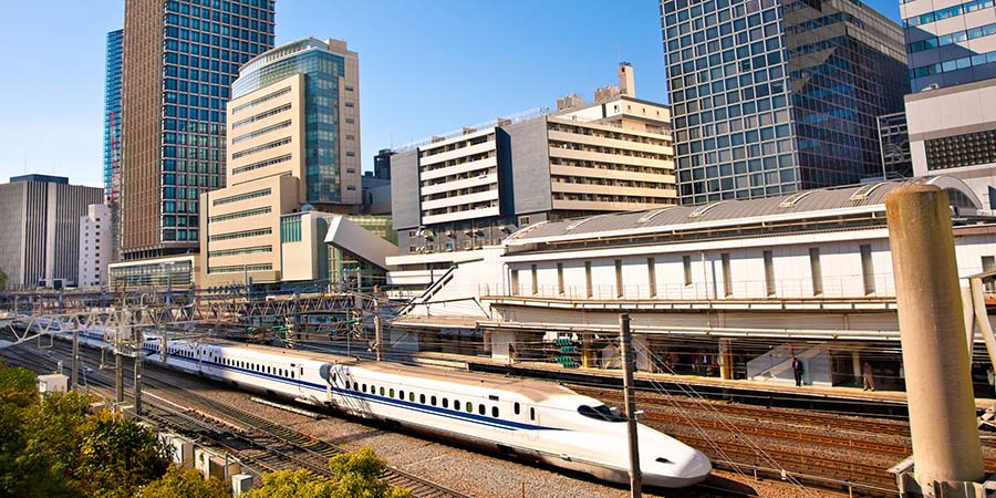 Travelling on the world-famous Shinkansen bullet trains